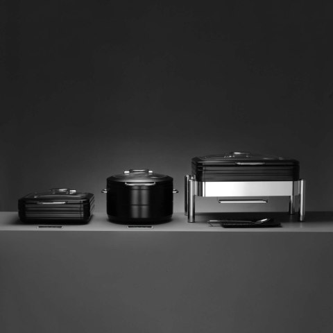 Podgrzewacz indukcyjny ze szklaną pokrywą De Luxe Black, GN 1/1 Podgrzewacz indukcyjny ze szklaną pokrywą De Luxe Black, GN 1/1