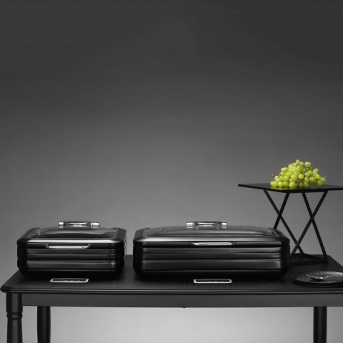 Podgrzewacz indukcyjny ze szklaną pokrywą De Luxe Black, GN 1/1 Podgrzewacz indukcyjny ze szklaną pokrywą De Luxe Black, GN 1/1