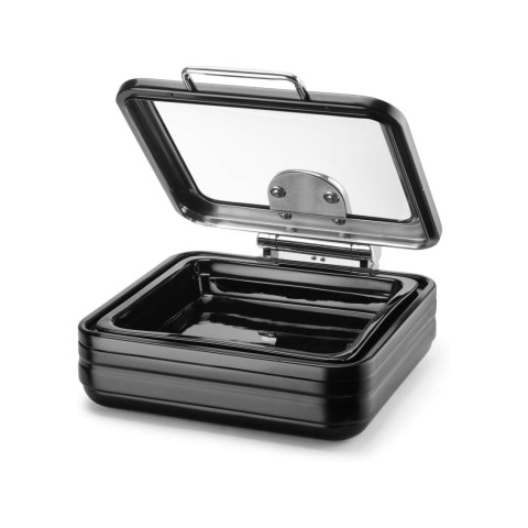 Podgrzewacz indukcyjny ze szklaną pokrywą De Luxe Black, GN 2/3 Podgrzewacz indukcyjny ze szklaną pokrywą De Luxe Black, GN 2/3