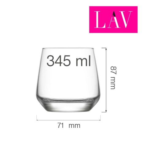 Szklanka do whiskey Lyon 345 ml, LAV (dawniej LV-LAL361Z)