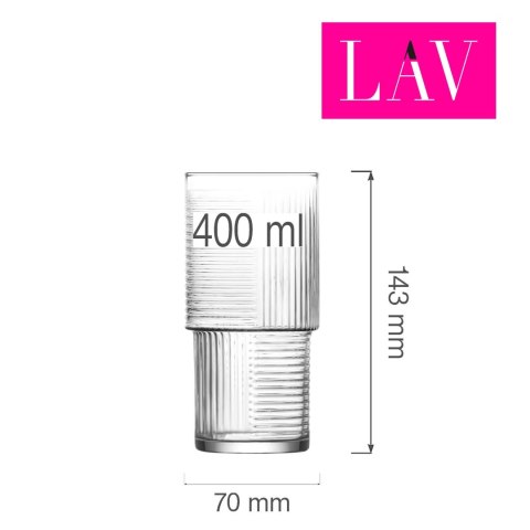 Szklanka wysoka Istanbul 400 ml, LAV (dawniej LV-HLN376Z)