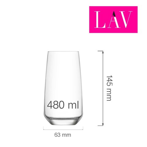 Szklanka wysoka Lyon 480 ml, LAV (dawniej LV-LAL376Z)