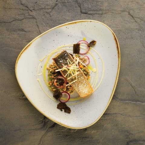 Talerz płytki coupe Stonecast Barley White, 260mm