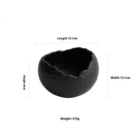 Rock Texture - Miska do serwowania Czarna ⌀ 131 mm