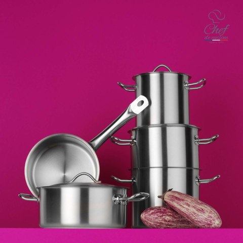 Garnek ze stali nierdzewnej niski 7,4l śr. 280x(H)120 mm