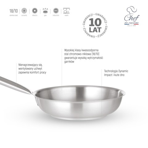 Patelnia ze stali nierdzewnej Prime, śr. 240mm