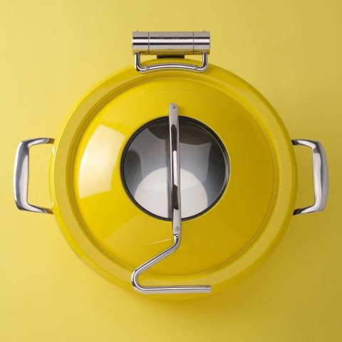 Podgrzewacz z szybą okrągły 4,5 l bez wkładu, żółty