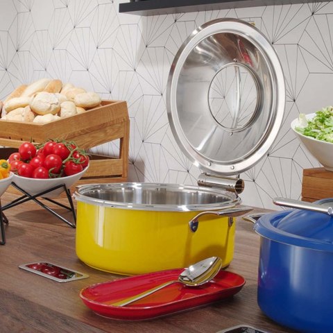 Podgrzewacz z szybą okrągły 4,5 l bez wkładu, żółty