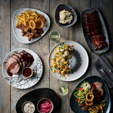 Talerz coupe Kintsugi Accents Quartz Black, 260mm