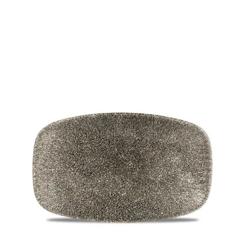 Talerz podłużny szefa kuchni Raku Quartz Black, 200x120mm