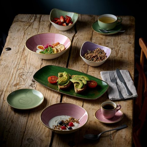 Talerz podłużny szefa kuchni Stonecast Sorrel Green, 360x190mm