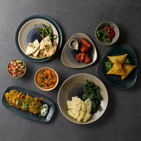 Talerz trójkątny Stonecast Aqueous Bayou, 230 mm