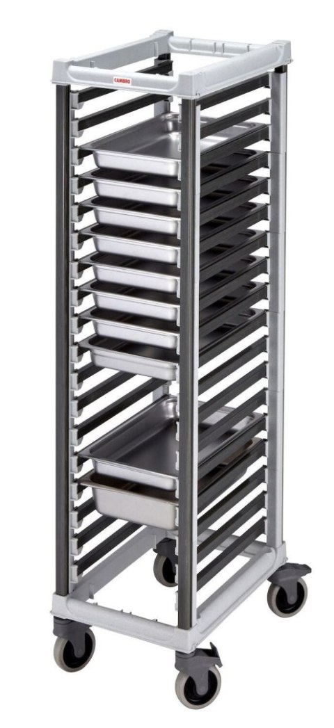 Wózek Camshelving do transportu pojemników, 18 × GN 1/1, Cambro, 730x438x(H)171mm