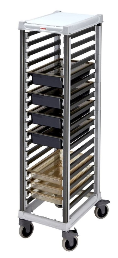 Wózek Camshelving do transportu pojemników, 18 × GN 1/1, Cambro, 730x438x(H)171mm