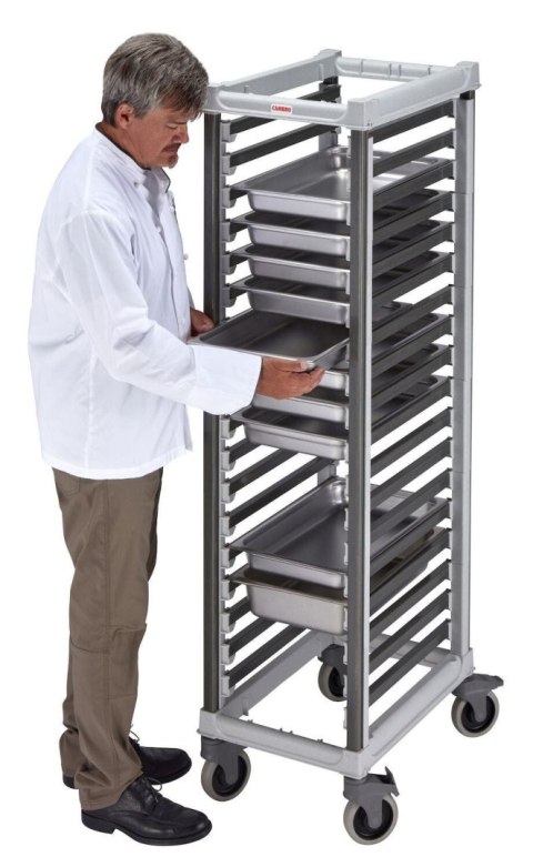 Wózek Camshelving do transportu pojemników, 18 × GN 1/1, Cambro, 730x438x(H)171mm