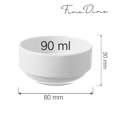 Miseczka sztaplowana Bianco 90 ml, 80 mm