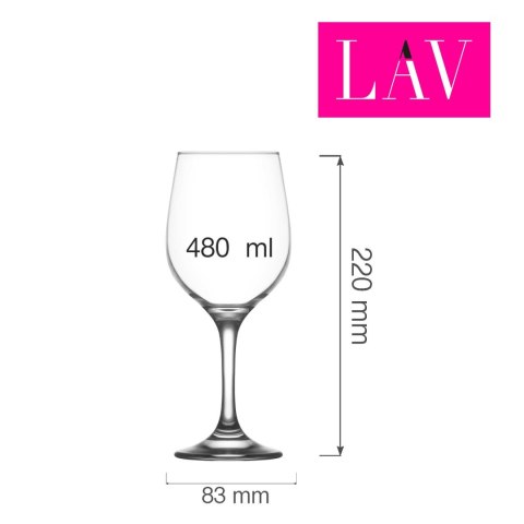 Kieliszek do wina i wody Fame 480 ml, LAV Kieliszek do wina i wody Fame 480 ml, LAV