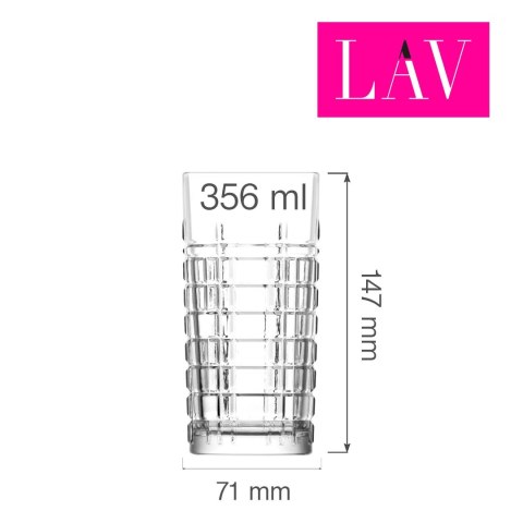 Szklanka wysoka long drink Brit 356 ml, LAV