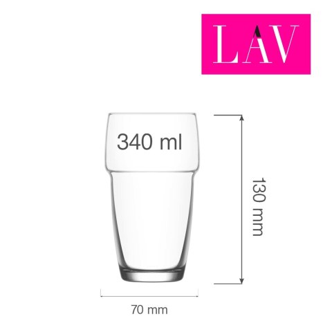 Szklanka wysoka long drink Galata 340 ml, LAV