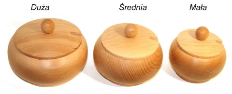 Cukiernica drewniana bukowa z łyżeczką duża Cukiernica drewniana bukowa z łyżeczką duża