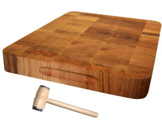 Deska dębowa do krojenia siekania Blok 4 cm GRATIS