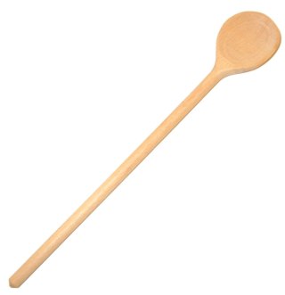 Łyżka drewniana Okrągła do musztardy 38 mm - 25 Cm
