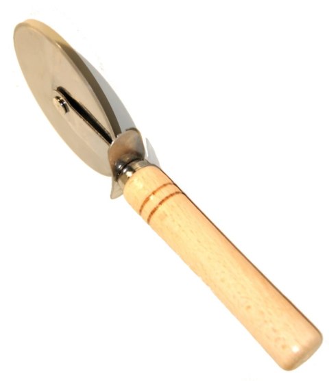 Nóż do krojenia pizzy radełko 22 cm stal drewno Nóż do krojenia pizzy radełko 22 cm stal drewno