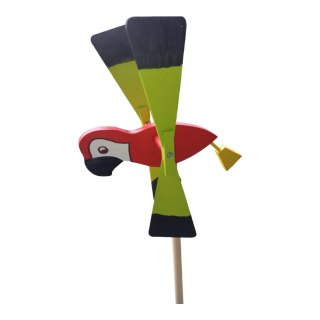 Wiatrak odstraszacz ogrodowy DUŻY 47 cm papuga