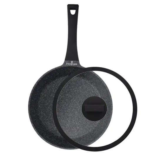 ZWIEGER BLACK STONE Patelnia 24cm +pokrywa 24cm ZWIEGER BLACK STONE Patelnia 24cm +pokrywa 24cm