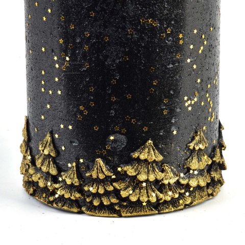 ŚWIECA LAMPION WALEC LAS CZARNO ZŁOTY 120 ŚWIECA LAMPION WALEC LAS CZARNO ZŁOTY 120