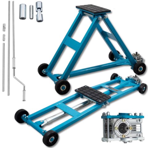 Mobilny Podnośnik Nożycowy 2500kg Regulacja 11-48cm Warsztatowy Stalowy