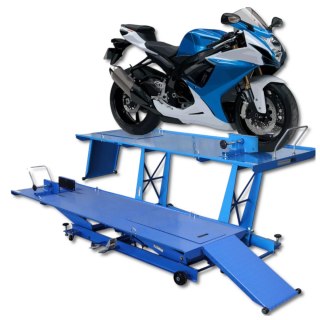 Podnosnik motocyklowy platformowy platforma 364 kg rampa serwisowa 21-78 cm