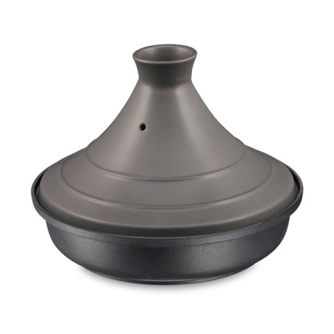 Naczynie do tagine, 2,0 l, śred. 28 cm, emaliowane żeliwo/ceramika, szare