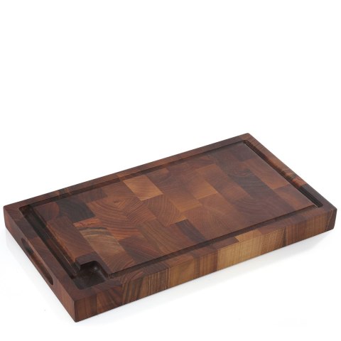 Blok do krojenia typu end grain, drewno orzechowe, 45 x 25 x 4 cm